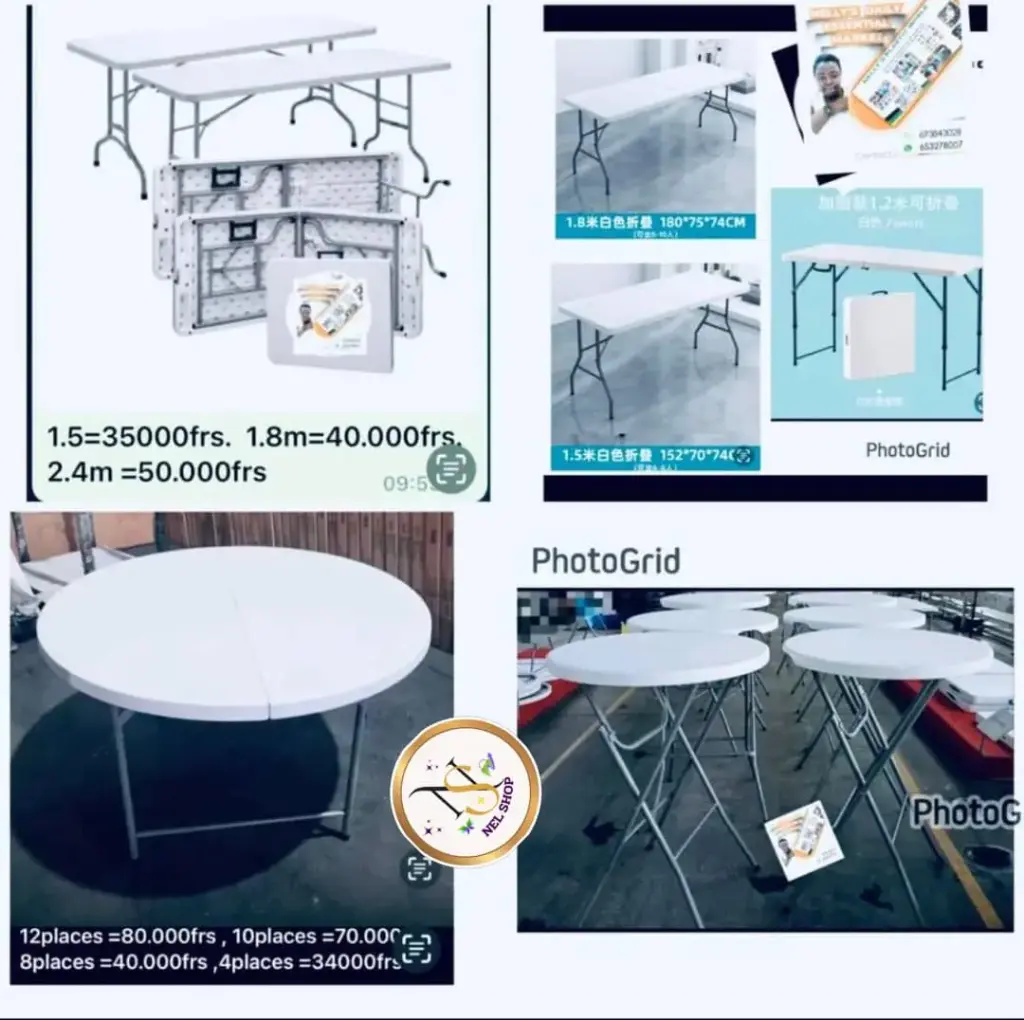Foldable tables 