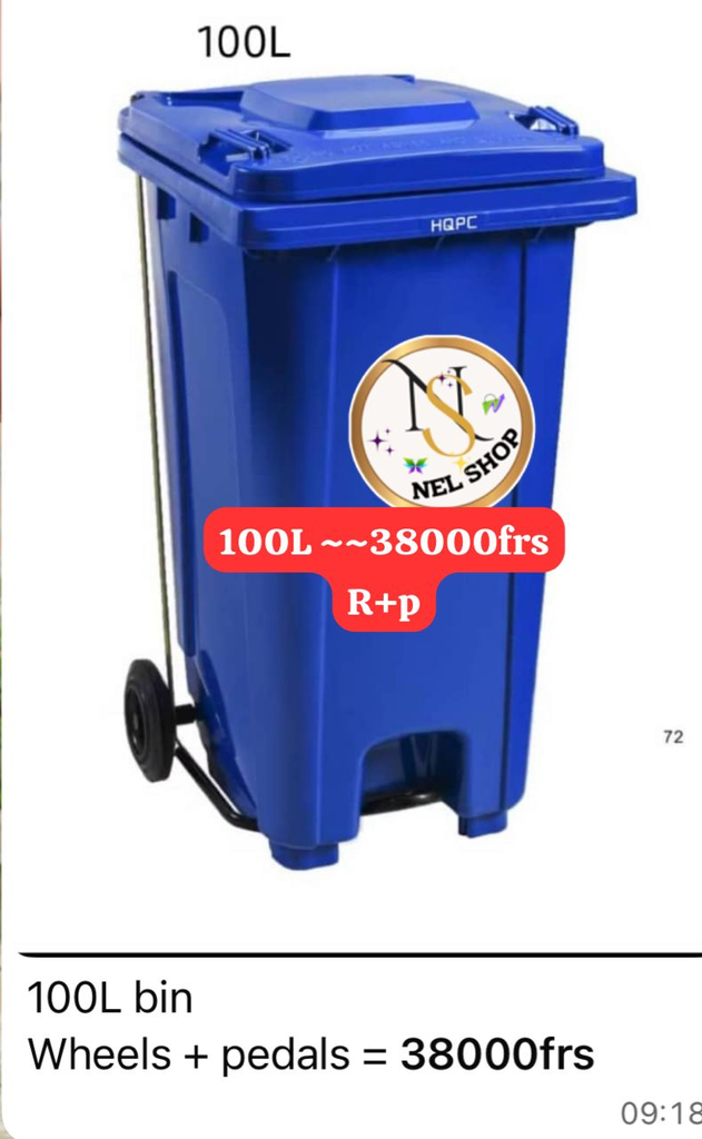Pubelle 100L avec roué et Pedelle 